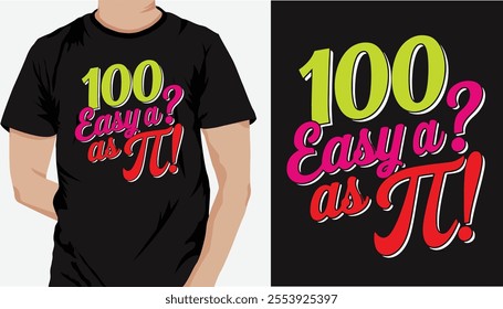 100 Days Of School T-Shirt Design, 100th-day school typography, Colorful T-Shirt Design for 100 Days of School Typography with Vector Elements for Kids kids