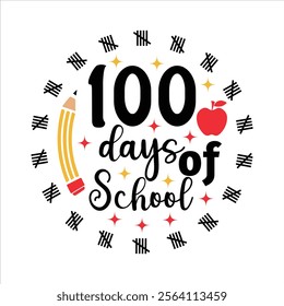 100 Days of School T-shirt Design, kids 100 days t-shirt, 100 days of school gifts, school t-shirt design