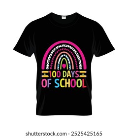 100 days school t-shirt, Student man woman kids