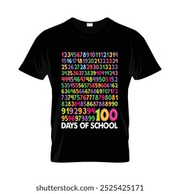 100 days school t-shirt, Student man woman kids