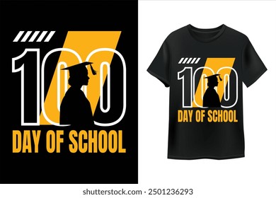 100 Days Of School typography design tempalete Vector illustration.