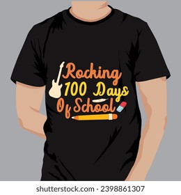 
100 days of school typography t-shirt design