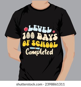 
100 days of school typography t-shirt design