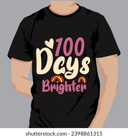 
100 days of school typography t-shirt design