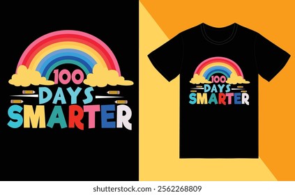 100 days of smarter t-shirt graphic