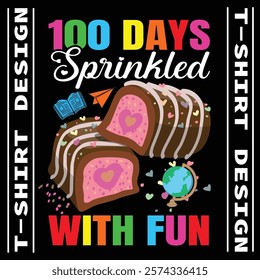 100 DAYS SPRINKLED T-SHIRT DESIGN