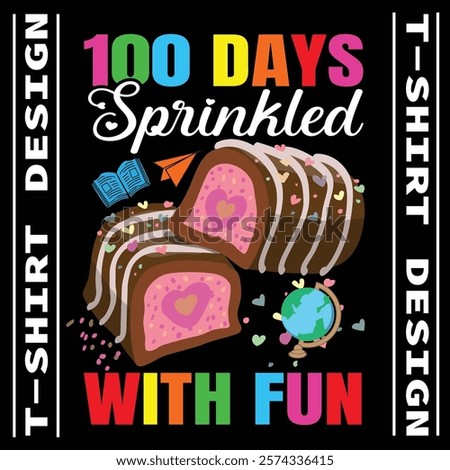 100 DAYS SPRINKLED T-SHIRT DESIGN