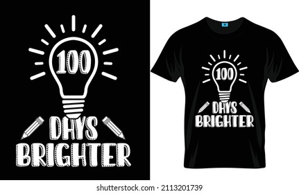 100 days t-shirt design and template
