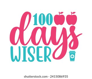 100 days wiser 2 typography design