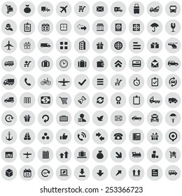 100 delivery icons