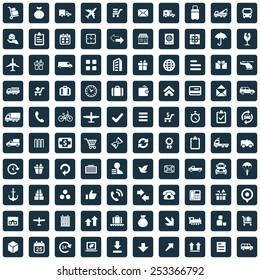 100 delivery icons, universal set 