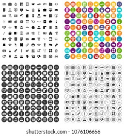 100 department icons set vector in 4 variant for any web design isolated on white