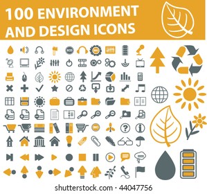 100 design signs. vector
