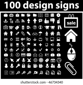 100 signos de diseño. vector