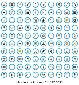 100 design skill icons set in flat style for any design vector illustration