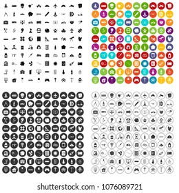 100 development icons set vector in 4 variant for any web design isolated on white