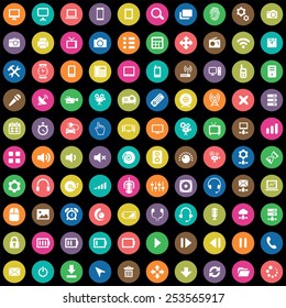 100 device icons, universal set 