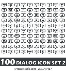 100 dialog icons set 2