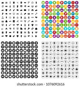 100 different gestures icons set vector in 4 variant for any web design isolated on white