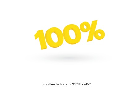 100% discount on sale on white background