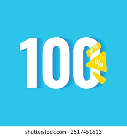 100% Discount Sale Design Illustration Collection Vector