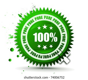 100% discount tag. Vector design,