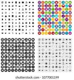 100 dish icons set vector in 4 variant for any web design isolated on white