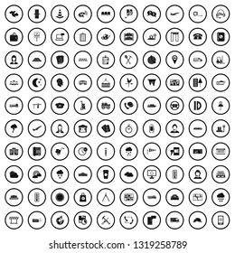 100 dispatcher icons set in simple style for any design vector illustration