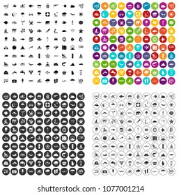 100 diving icons set vector in 4 variant for any web design isolated on white