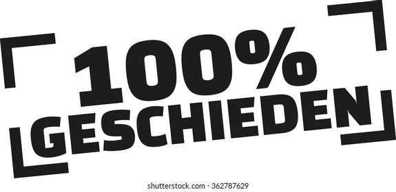 100% divorced german stamp style