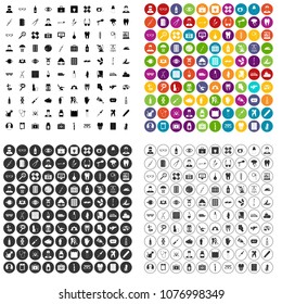 100 doctor icons set vector in 4 variant for any web design isolated on white