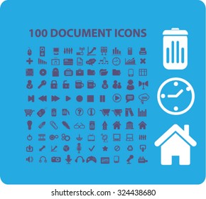 100 document icons