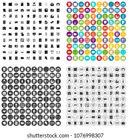 100 document icons set vector in 4 variant for any web design isolated on white