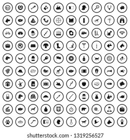 100 dog icons set in simple style for any design vector illustration