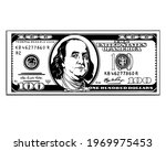 100 Dollar Bill Money Cash Stack Currency Bill Business Advertising Payment Design. Benjamin Franklin