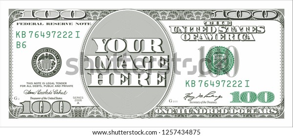 100ドル紙幣写真フレーム のベクター画像素材 ロイヤリティフリー