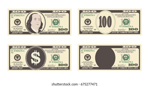 100 Dollars Banknote. 