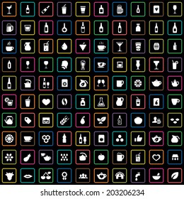 100 drinks icons