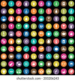 100 drinks icons