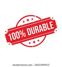 100% Durable Rubber stamp design. VECTOR ILLUSTRATION. 
