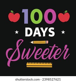 100 dyas Elementary school teaching tshirt design