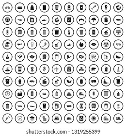 100 ecology icons set in simple style for any design vector illustration