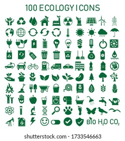 Collections Eco Friendly Flat Symbols High Stock Vector (Royalty Free ...