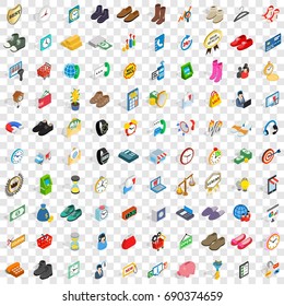 100 e-commerce icons set in isometric 3d style for any design vector illustration