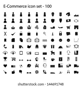 100 Ecommerce Icons Set Of Vector