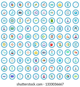 100 economy icons set in cartoon style for any design vector illustration