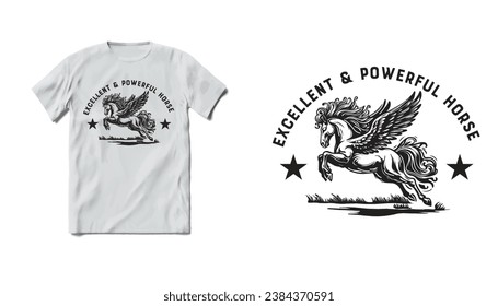  100% editable amazing horse t-shirt design  