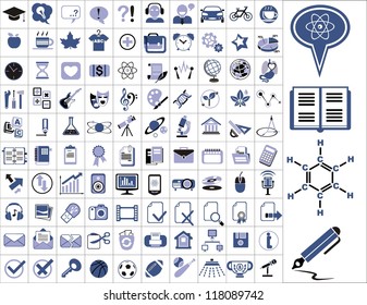 100 education icons