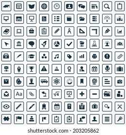 100 education icons