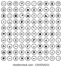 100 education icons set in simple style for any design vector illustration